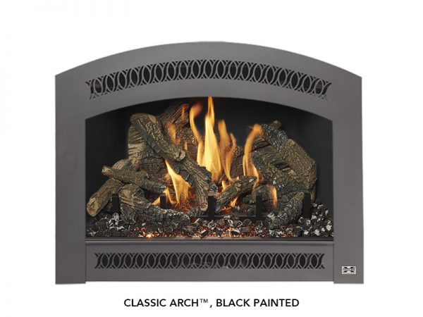 Fireplace X | 34 DVL Deluxe Classic Arch Black Painted