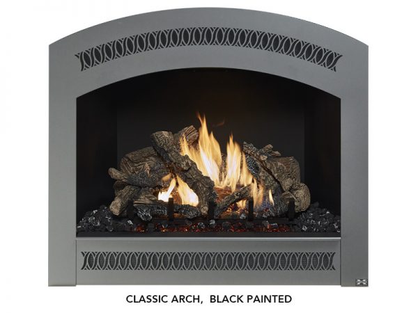 Fireplace X | 864 TRV 31K Classic Arch Black Painted